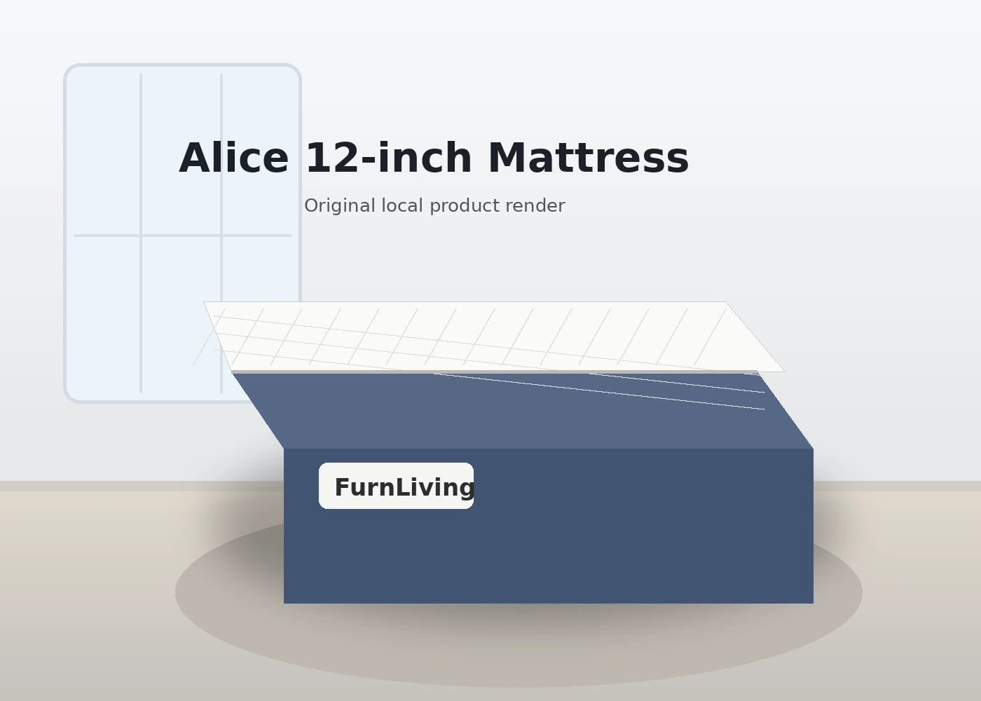 Alice 12-inch mattress product render
