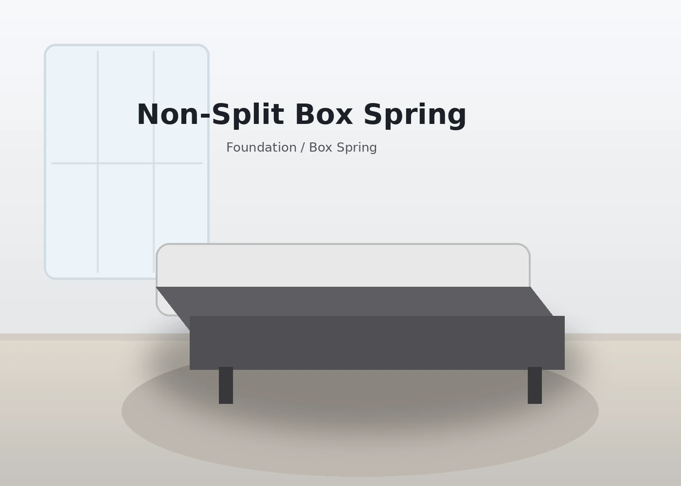 Non-split box spring foundation product render