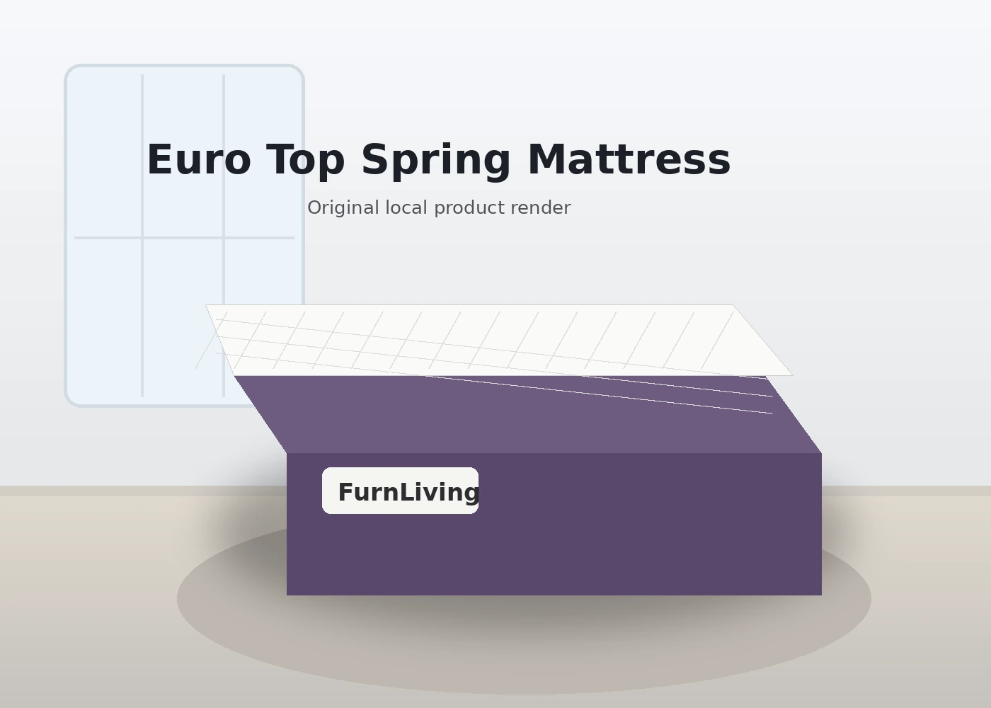 Euro Top Spring mattress product render