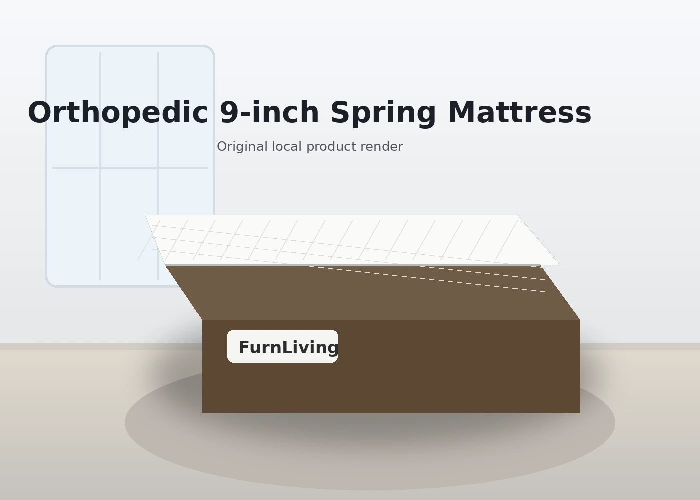 Orthopedic 9-inch spring mattress product render